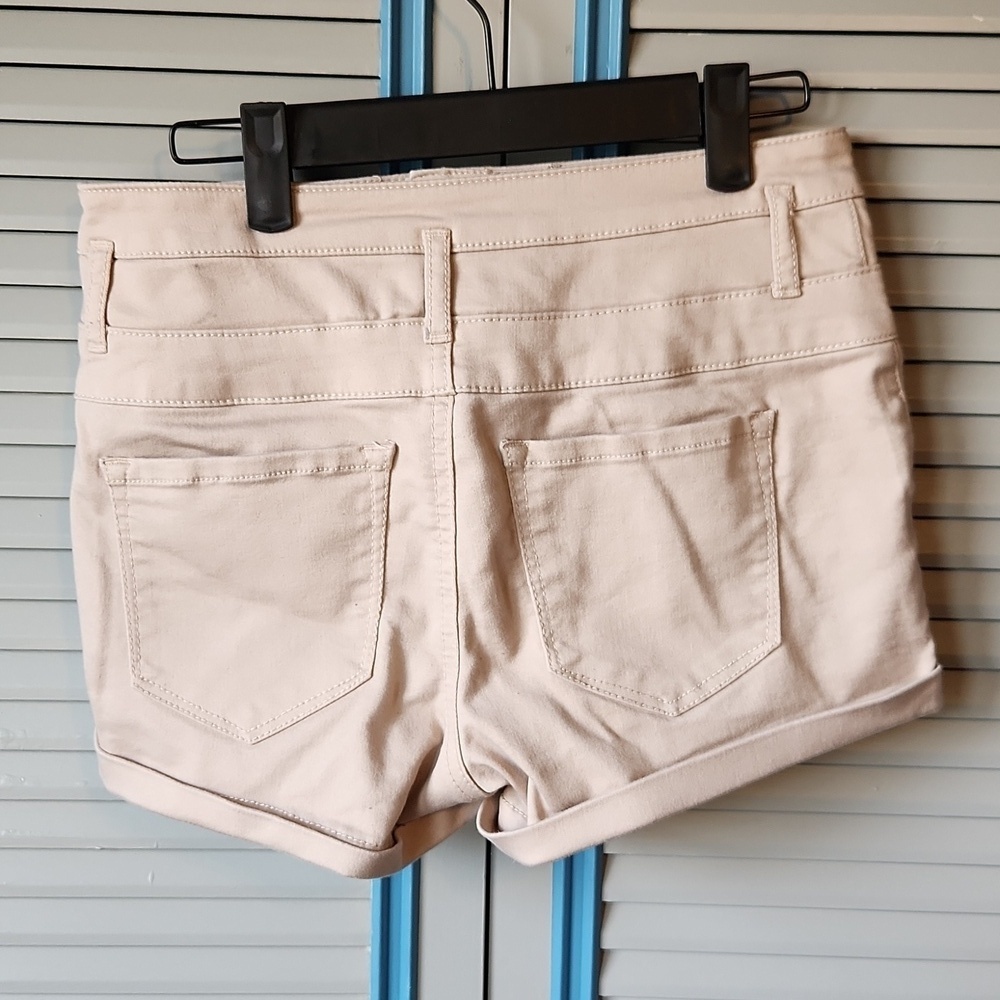 Refuge Beige High Waisted Shorts - Picture 6 of 11